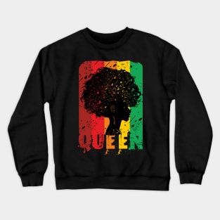 Black Queen Women Shirt Afro American Strong Natural Hair Crewneck Sweatshirt